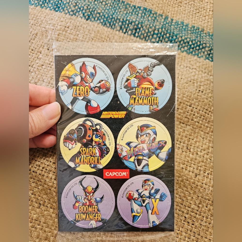 Capcom Mega Man X POG Set Vintage 1990s Nintendo Power Collectible POGs